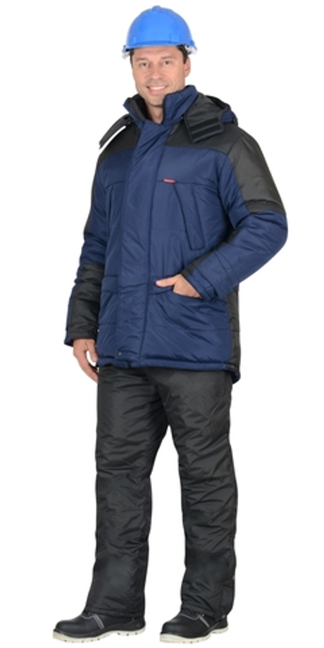 Куртка "ЕВРОПА" дл.,синяя с чёрным (ЧЗ) тк.Дюспо