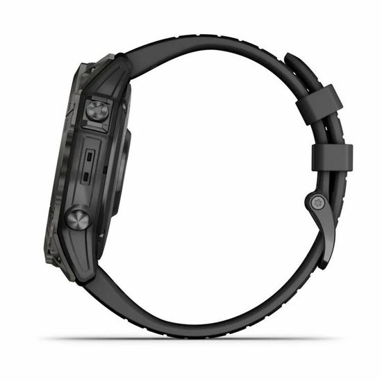 Часы Garmin Fenix 7X Pro - Sapphire Solar Edition, Carbon Gray DLC Titanium with Black Band 010-02778-11