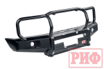 Бампер передний Toyota Land Cruiser 76/78/79 2007+ c доп. фарами и защитной дугой, под штатную лебедку РИФ