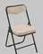 Стул складной Джонни велюр велютто бежевый каркас черный матовый
