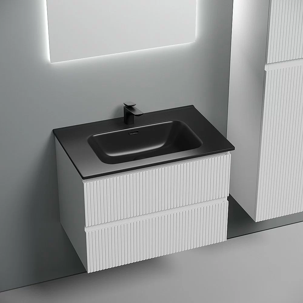 Тумба с раковиной Sancos Snob R 70 SNR70W белая матовая