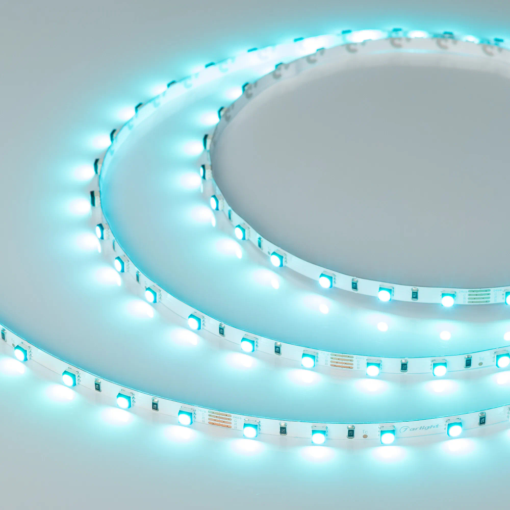 Светодиодная лента MINI-F60-5mm 24V RGB (6 W/m, IP20, 3535, 5m) (Arlight, узкая) 025706(2)