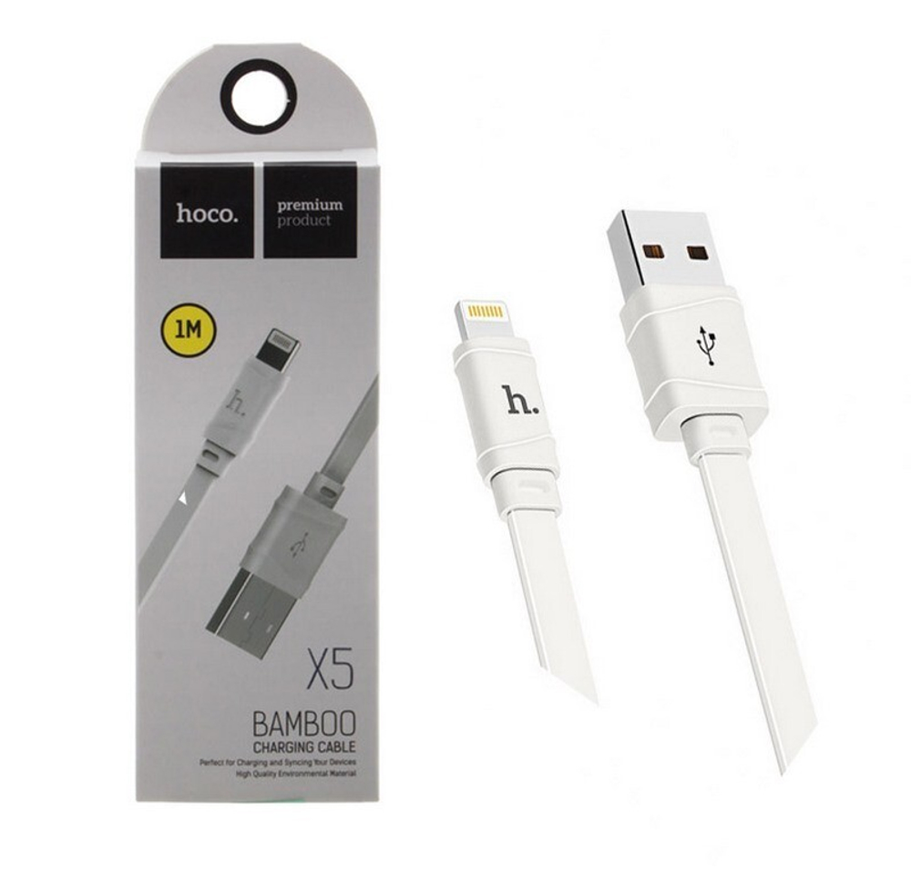 Кабель USB - Lightning HOCO X5 (белый) 1м
