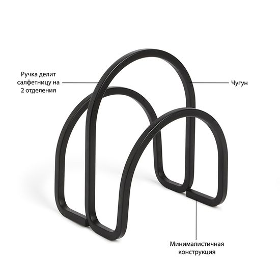 Держатель для салфеток squire, черный
