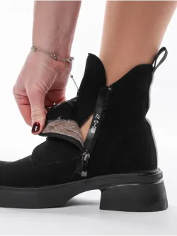 Зимние ботинки на высокой платформе