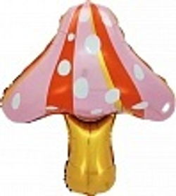 Шар (29""/74 см) Фигура, Гриб Мухомор, Розовый, 1 шт. А134