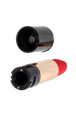 Красный мини-вибратор в виде помады Merlo