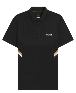 Мужское теннисное поло BOSS Active Slim Fit With Moisture Management Shirt - black