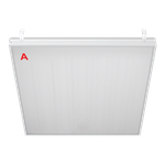 Светильник ГРИЛЬЯТО ДВО02-042 с БАП EM1 54Вт 4000К IP40 Микропризма 6500лм 588х588х40мм WOLTA PRO