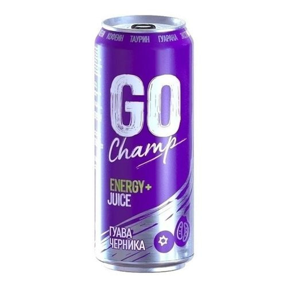 Энергетический напиток GO Champ Гуава черника 0,450мл