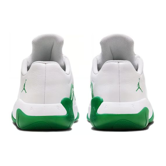 Jordan Air Jordan 11 Винтажные баскетбольные кроссовки Низкие Топ Бело-зеленые Женские