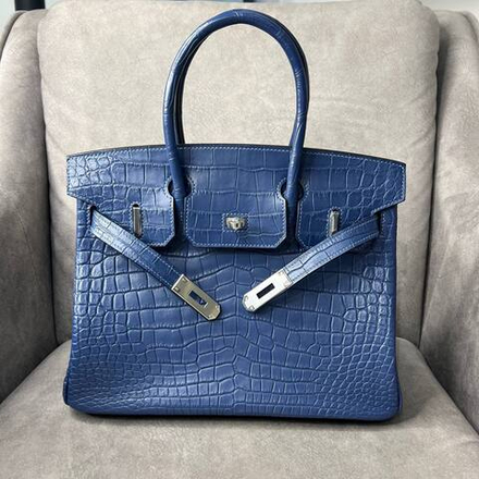 Сумка Hermes из кожи крокодила 30 см