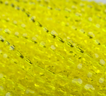БШ006НН4 Хрустальные бусины "32 грани", цвет: желтый прозрачный, 4 мм, кол-во: 95-100 шт.