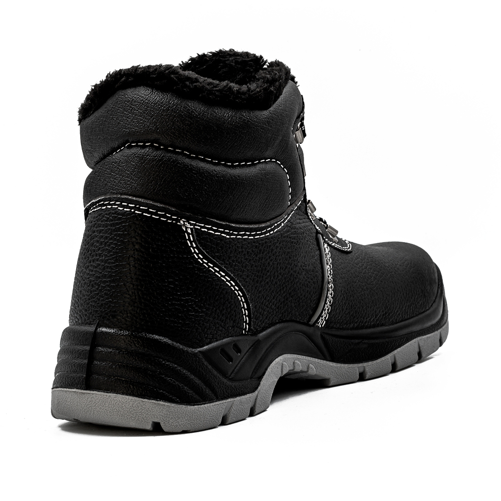 Ботинки 4208М кожа, иск.кожа, ПУ/ПУ, МБС иск.мех, черный