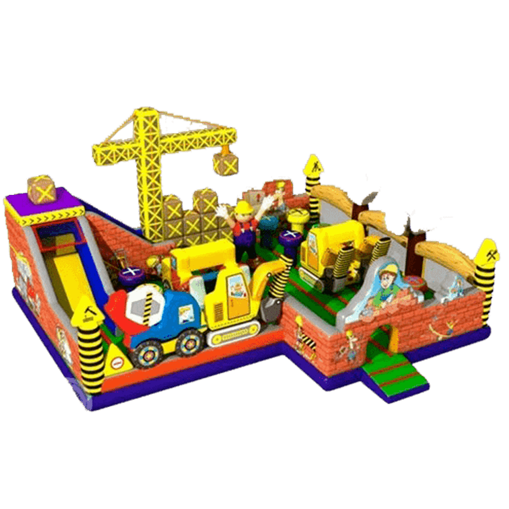 Коммерческий надувной батут "Строители"