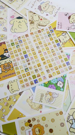 Набор открыток, карточек и наклеек "Помпомпурин / Pompompurin", 188 предметов