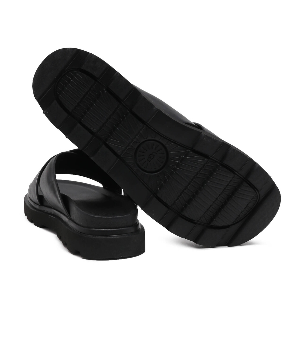 Кожаные шлепанцы w capitelle crossband UGG - черный(1152672)