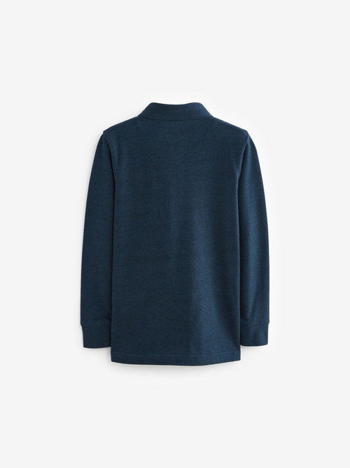 Поло с длинным рукавом для мальчика Next 393-232, Темно-синий