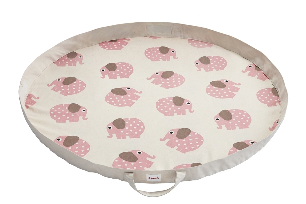Игровой коврик-сумка 3 Sprouts Розовый слоник