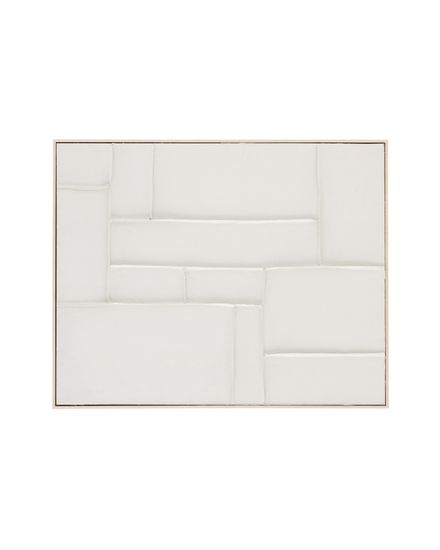 Klis Картина из белого льна с геометрическими фигурами, 80 х 100