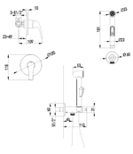 Встраиваемый смеситель с гигиеническим душем LEMARK plus ADVANCE – LM1219C