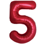 Шар фольгированный Цифра 5 101 см (Красный)