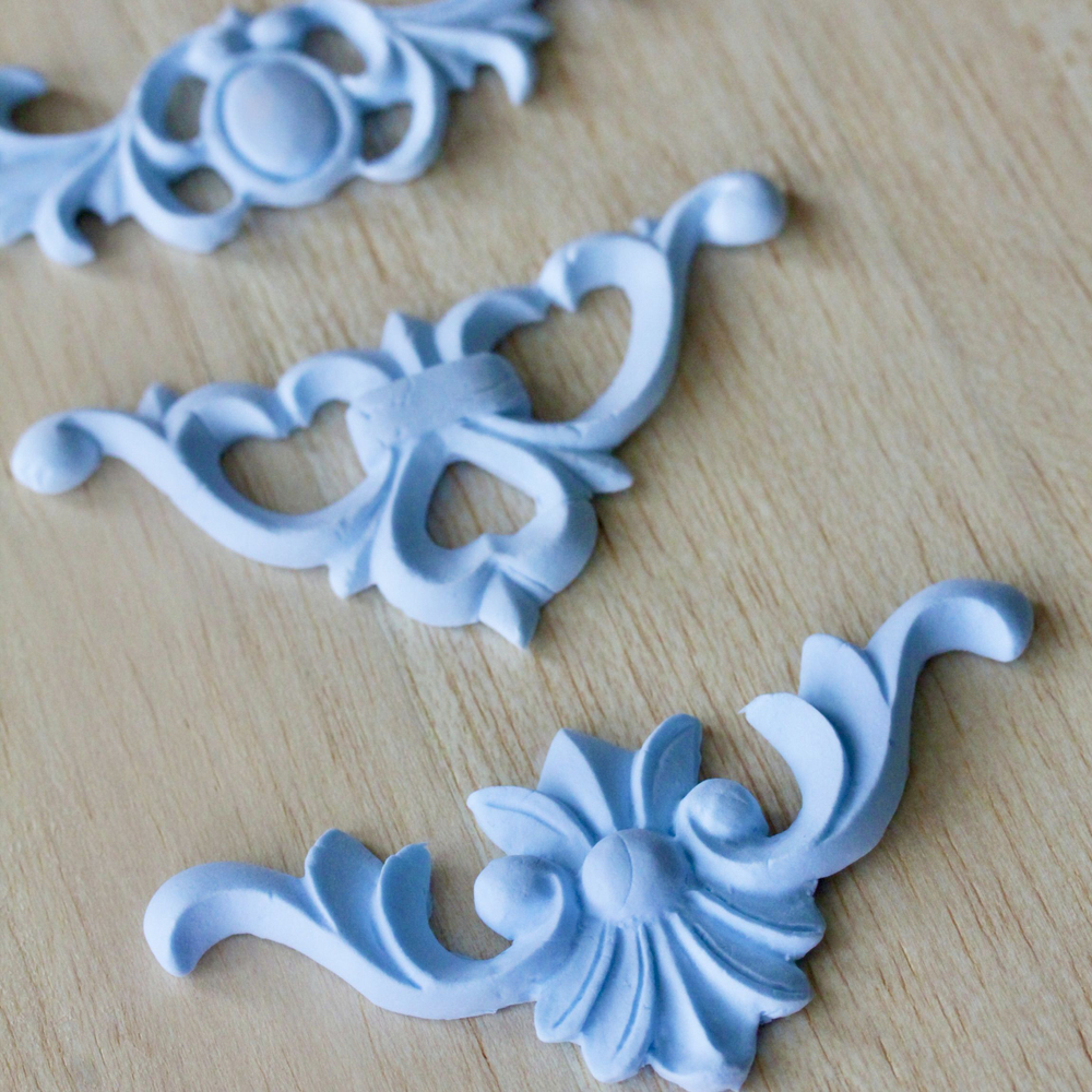 Молды силиконовые для творчества "Набор 3 молда. Лепнина 2" / Форма для лепки из полимерной глины вензели, для мыла и воска / Форма для мыла