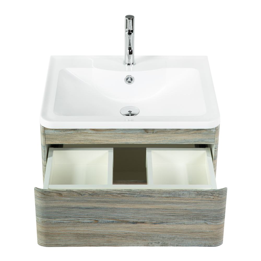 Тумба подвесная с раковиной BelBagno ALBANO-600-2C-SO-PS Pino Scania, раковина BB600/455-LV-MR-ALR