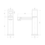 Смеситель для раковины 35к ПРОФСАН ПСМ-900-5GA литой, п/гайку ГРАФИТ