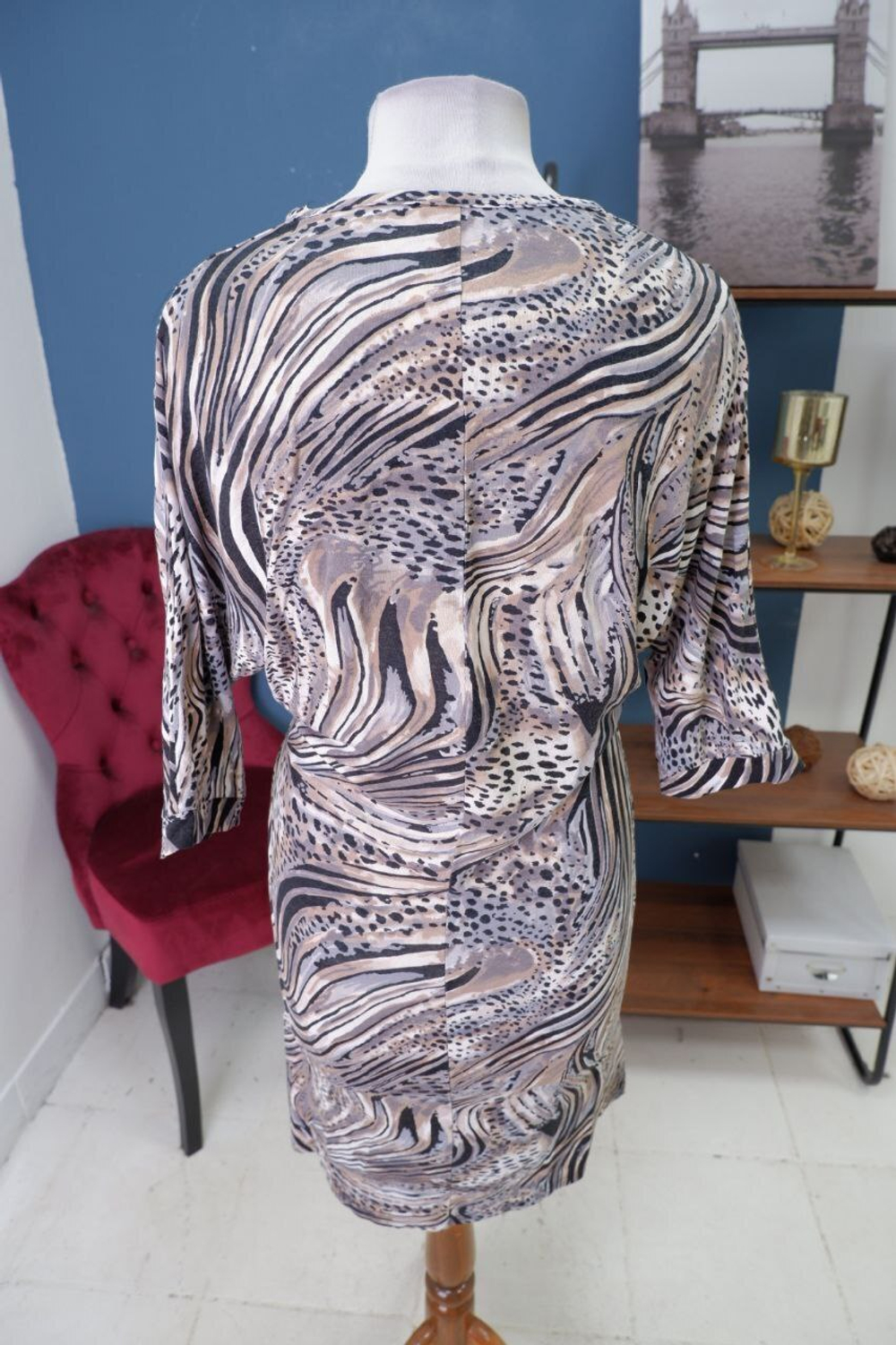 Платье Diollary с принтом 46 размер