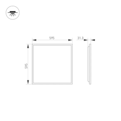 Светильник DL-TITAN-S600x600-40W Day4000 (WH, 120 deg, CRI90, 230V) (Arlight, IP54 Металл, 5 лет) 052838