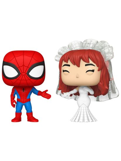 Набор Funko POP! Bobble Marvel Superhero Couples Spider-Man and MJ 2шт 90297 / Фигурки Фанко ПОП! по мотивам вселенной "Марвел", Питер Паркер и Эм-Джей