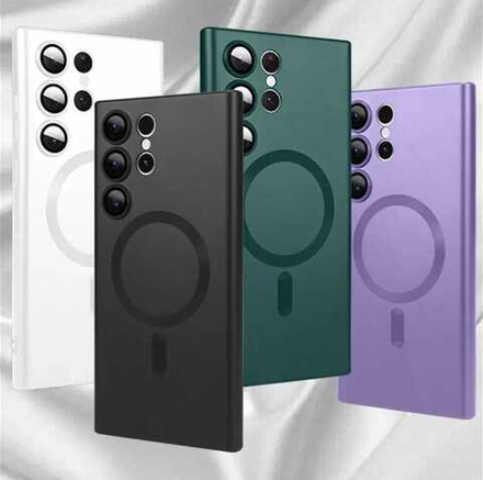 Чехол глянцевый Samsung S23 Plus с Magsafe (зеленый)