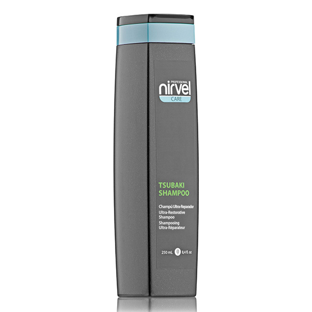 Шампунь для сухих и поврежденных волос с маслом японской Камелии Nirvel Tsubaki Shampoo 250мл