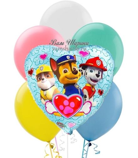 Фонтан шаров "Чейз, Маршал и Крепыш"