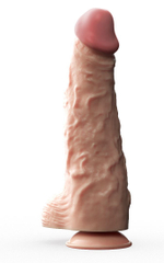 Телесный гигантский фаллоимитатор с присоской - 42 см. (Цвет: телесный)