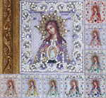 Принт-ЖС16 Ткань с нанесенной авторской схемой Богородица Помощница в родах (Жемчужная серия) +инструкция