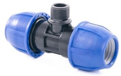 Тройник ПНД РЕ 25*1" нар. резьба