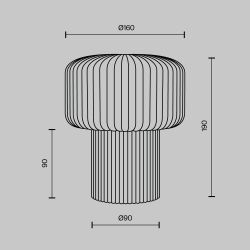 Настольная лампа Maytoni   MOD404TL-01BG