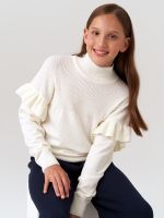 Джемпер для девочки AT244 молочный