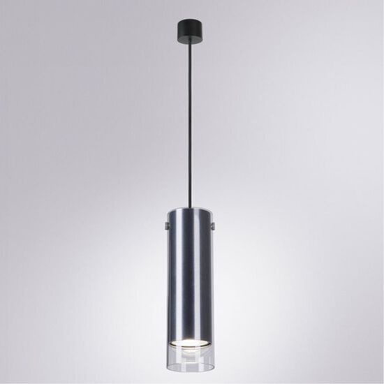 A5367SP-1SS Светильник подвесной LAZIO Ø60x200мм матовое серебро IP20