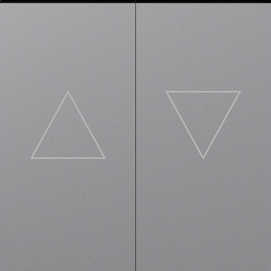 Клавиша 2-я со стрелками для жалюзи,  матовый серый,  серия A07