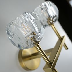 Бра Boule De Cristal Double Sconce Brass By Imperiumloft