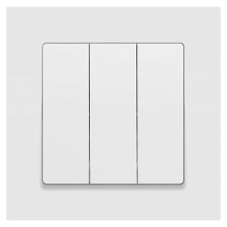 Выключатель Intro Accent 6-106-01М тройной, 10А-250В, IP20, СУ, AL/CU, белый матовый | Intro