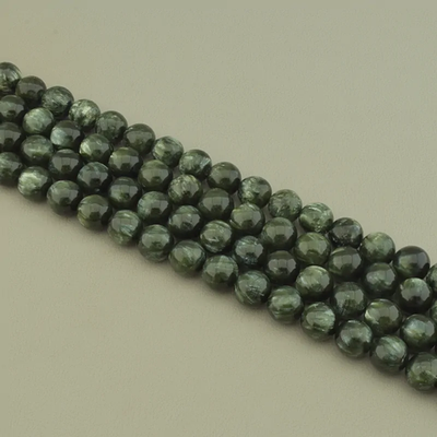 Нитка Серафинит 39 см. 12,5 мм. (Без замка)