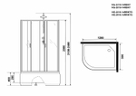 Душевая кабина Niagara Classic 120x80 R NG-2310-14RBKTG с гидромассажем