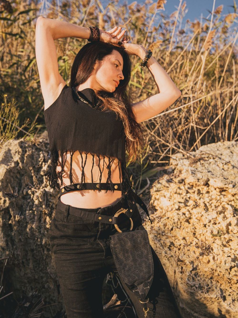 Кроп-топ Aroha Tino (черный)