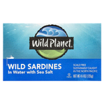 Wild Planet, Дикие сардины в жидкости с морской солью, 4,4 унции (125 г)
