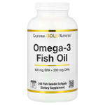 California Gold Nutrition, рыбий жир с омега-3, триглицерид Vivomega, 1000 мг, 240 рыбных капсул