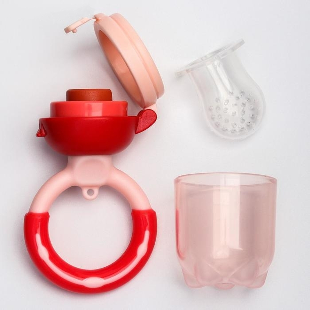 2272512 Ниблер силиконовый «Малина», цвет красный